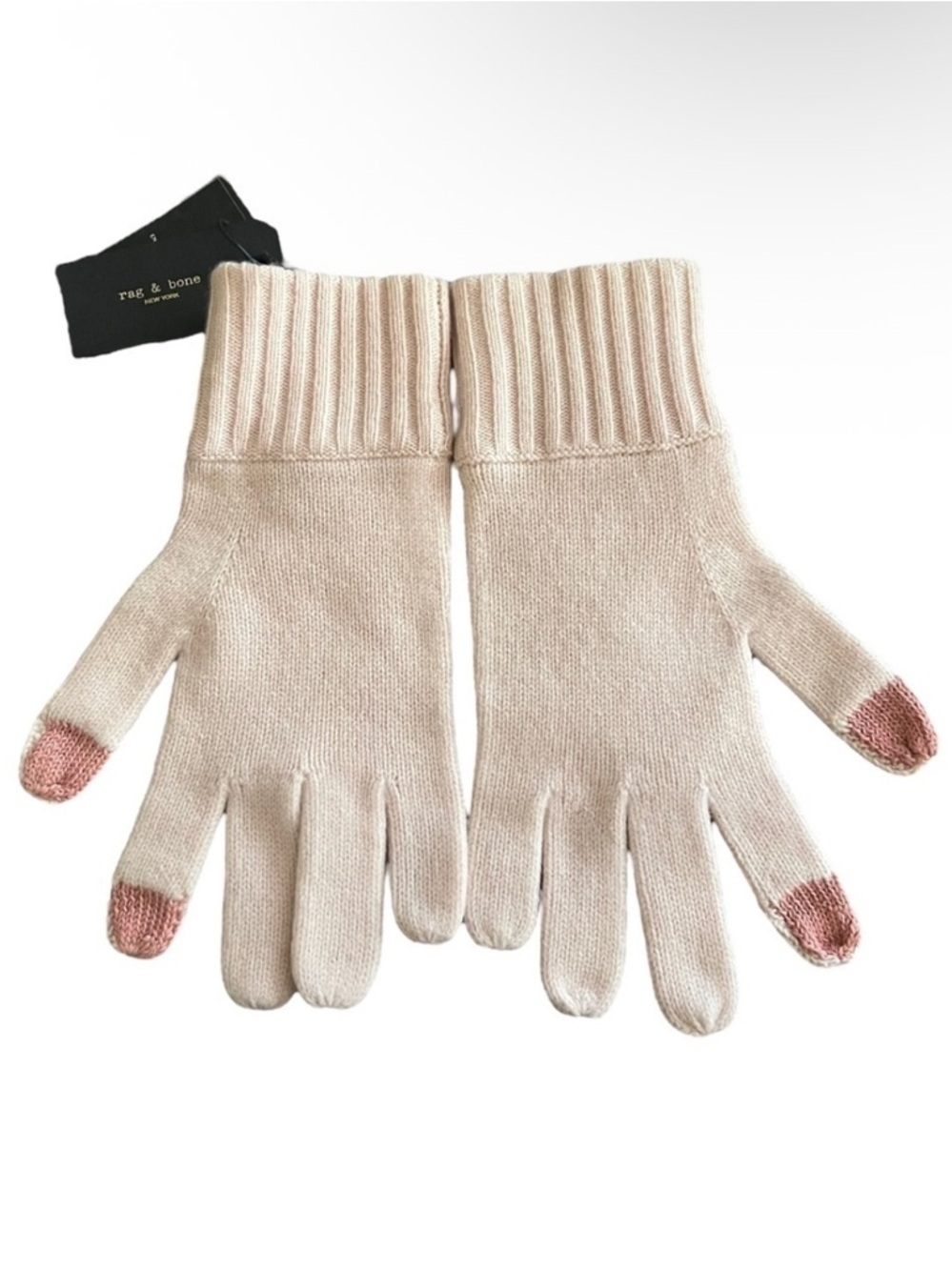 Rag & Bone Pink Blush Ace Cashmere Blend Gloves NWT One Size